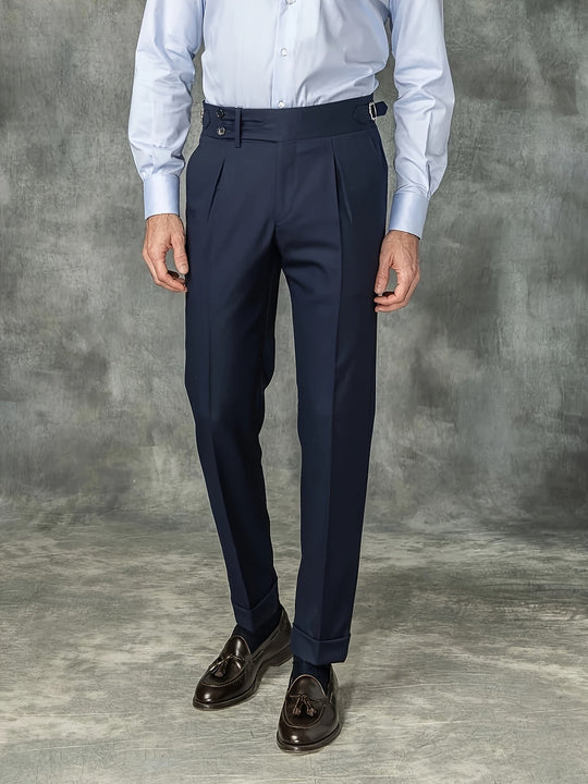 George – Sophisticated Grey Slim Fit Trousers - Navy Blue - 30 - Old Money Fashion