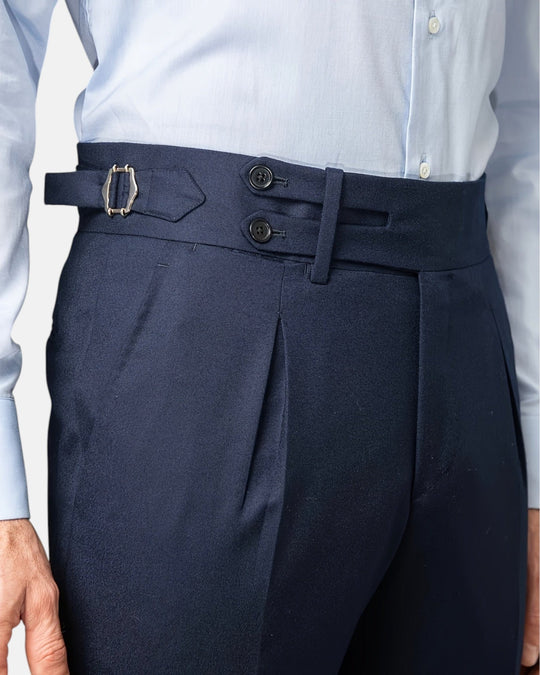 George – Sophisticated Slim Fit Trousers - Navy Blue - 30 - Old Money Fashion