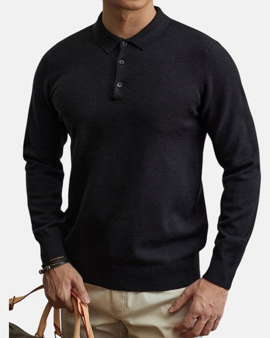 Lightweight Warm Knit Sweater for Men - Black - XXS - Old Money Fashion