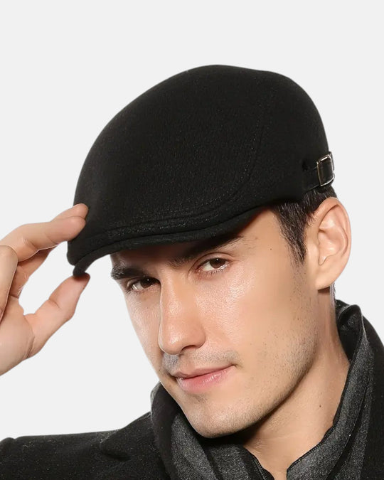 Louis – Adjustable Wool Beret for Elegant Chic Style - Black - Old Money Fashion