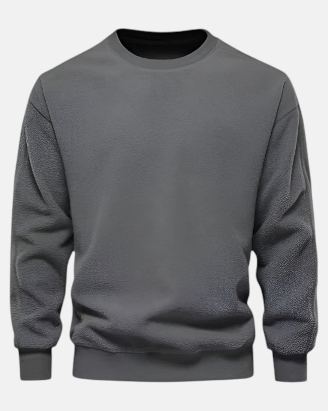 Oliver – Comfortable Fleece Pullover for Everyday Wear - Gray - S - Old Money Fashion