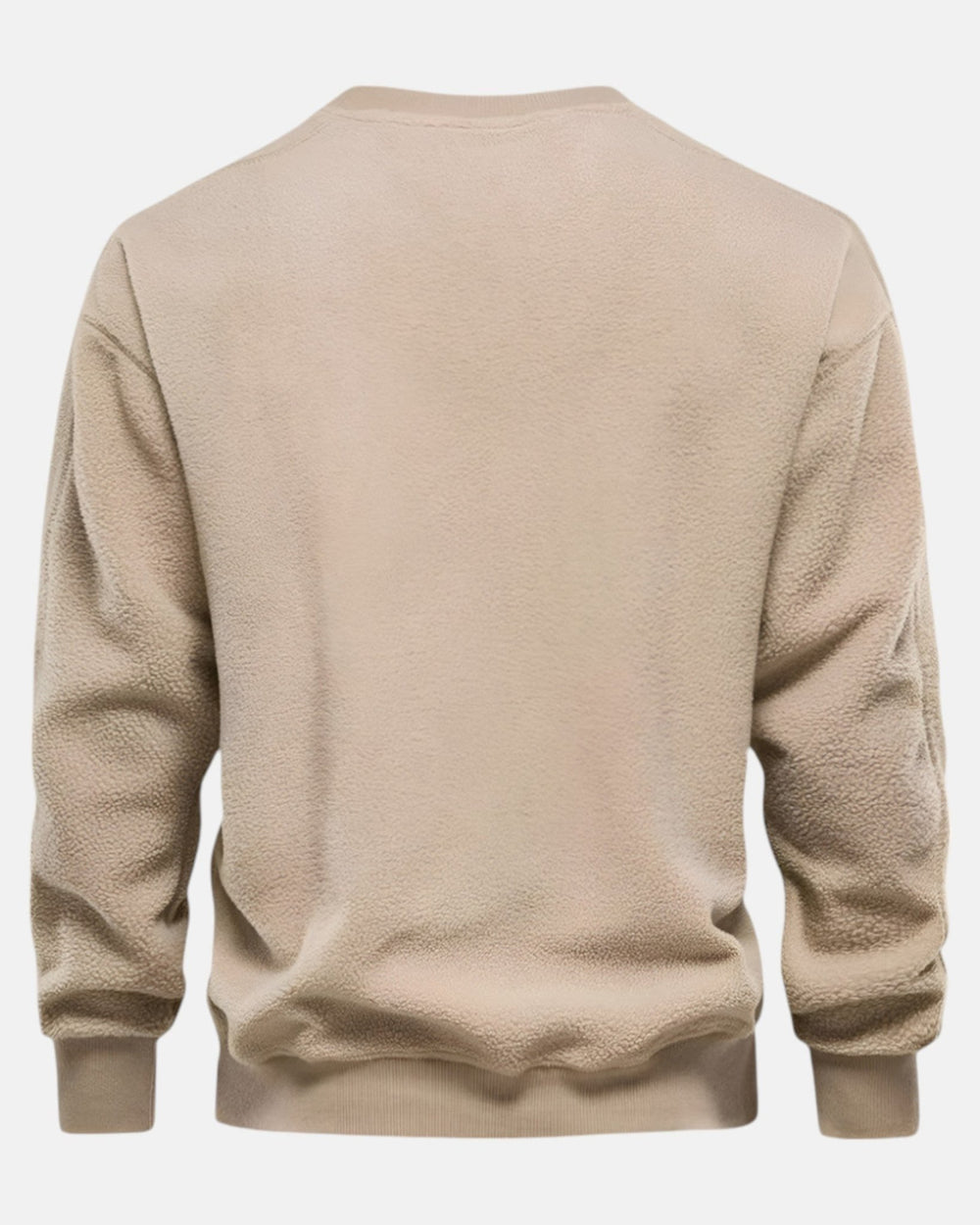 Oliver – Comfortable Fleece Pullover for Everyday Wear - Khaki - S - Old Money Fashion