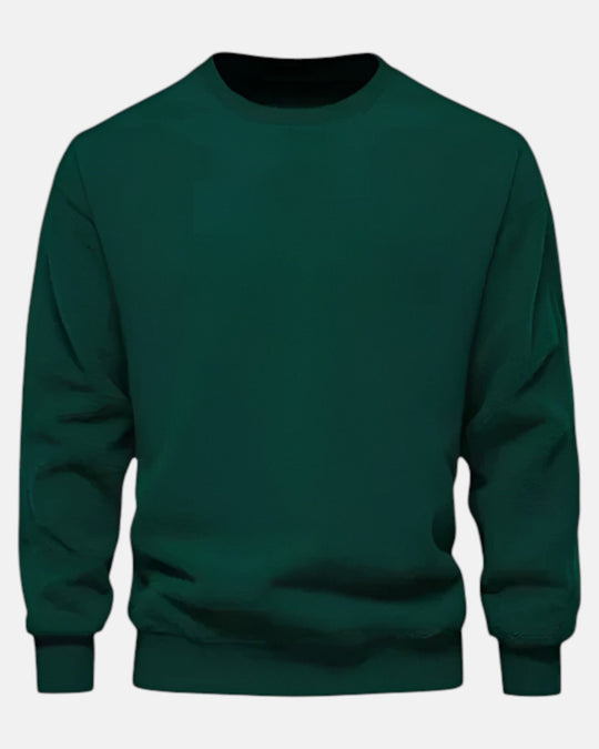 Oliver – Comfortable Fleece Pullover for Everyday Wear - Green - S - Old Money Fashion