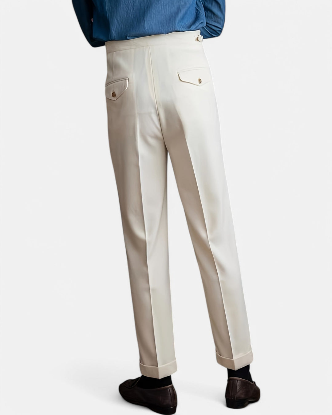 Oliver – Stylish Trousers - Ivory White - 30 - Old Money Fashion