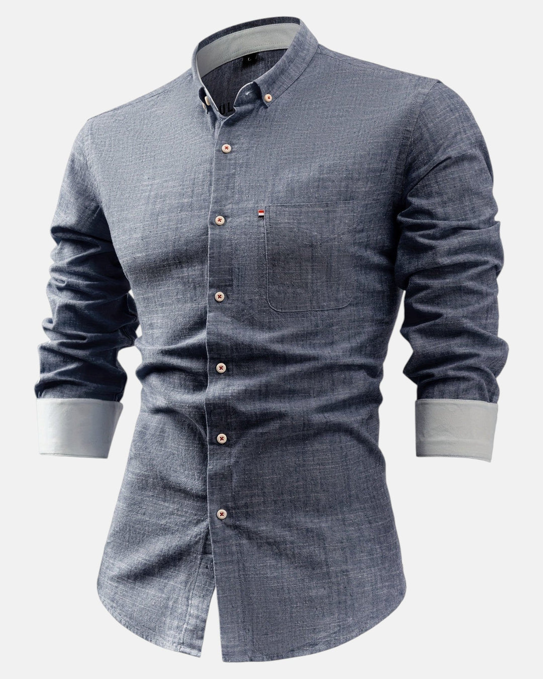 Oliver – Vintage Casual Shirt with Pocket Detail - Dark grey - XS - Old Money Fashion